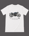 T-Shirt blanc Cafe racer Made in france