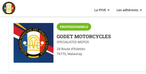 GODET adhérent à la FFVE