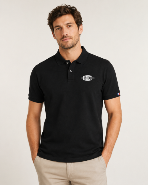 Polo GODET noir Made in France