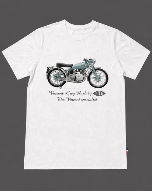 T-Shirt blanc Grey Flash Made in France
